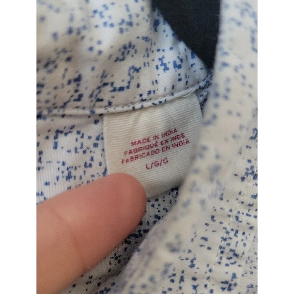 Levi's Summer Light Blue Short-Sleeve Button-Down with Micro Speck Print